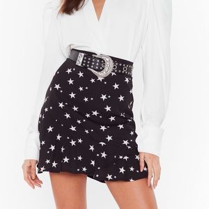 Nasty Gal Black Star Skirt